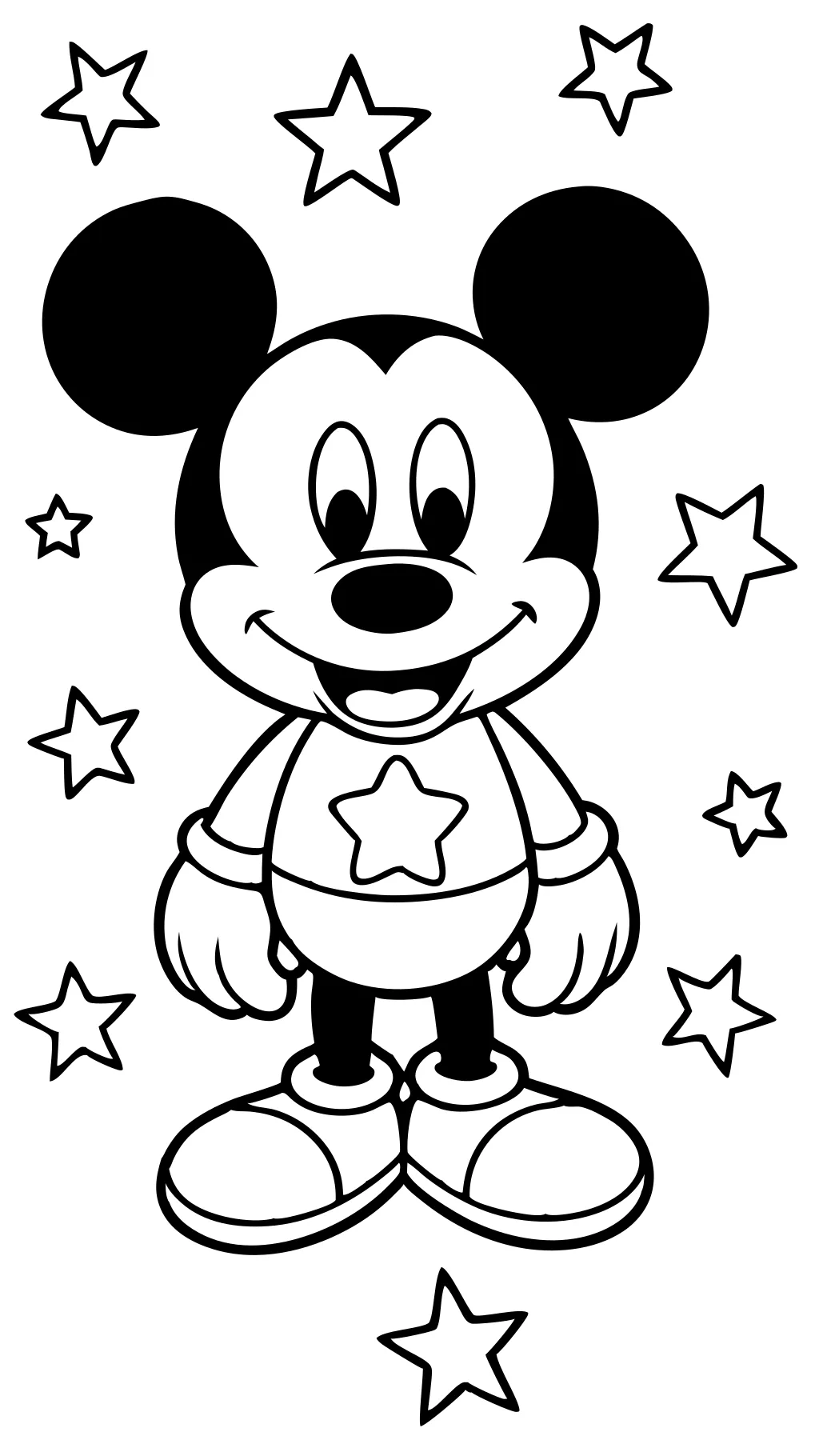 pages à colorier faciles de souris Mickey